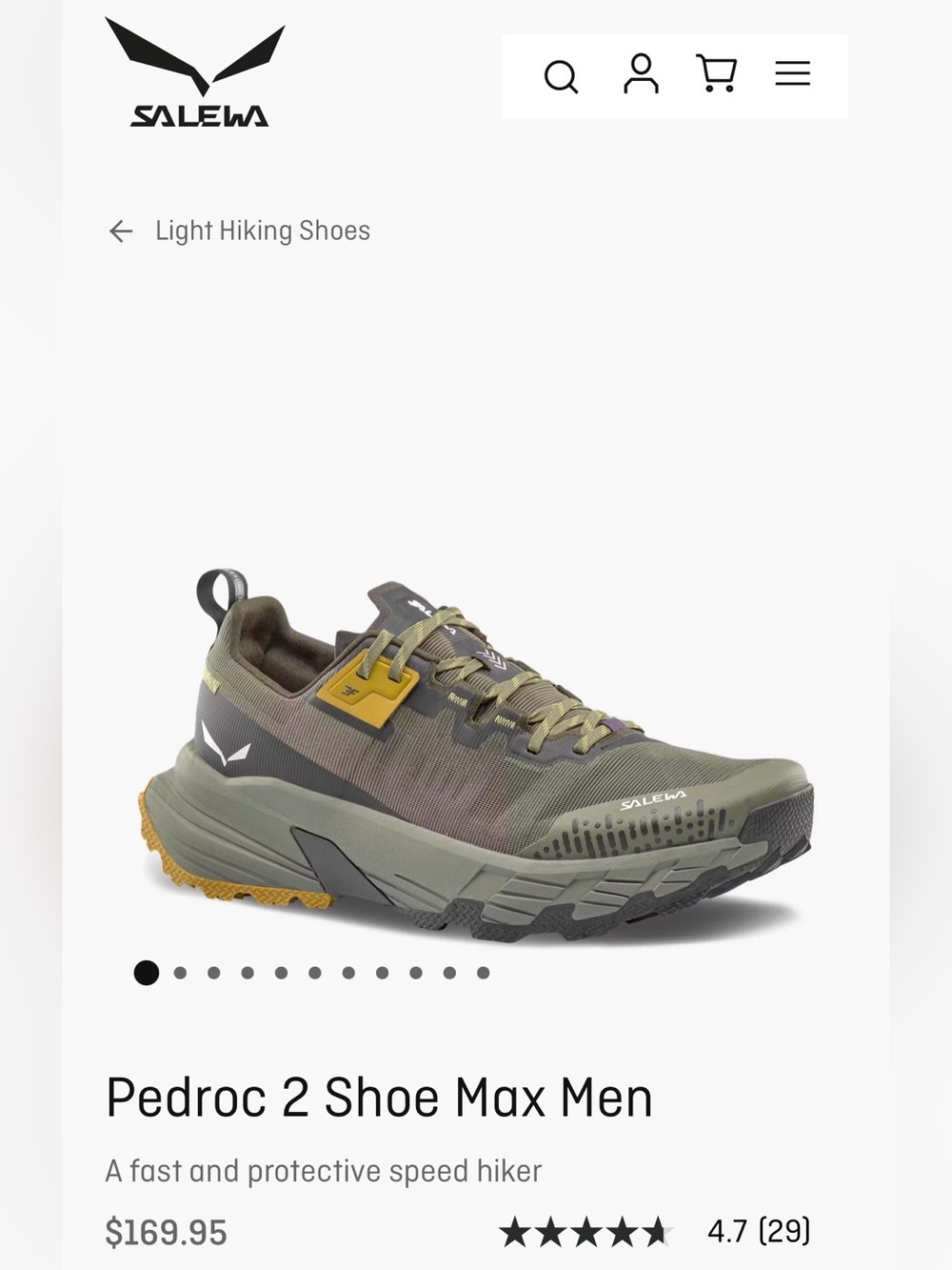 Salewa Pedroc 2 Shoe Max Men - Olive/Yellow
